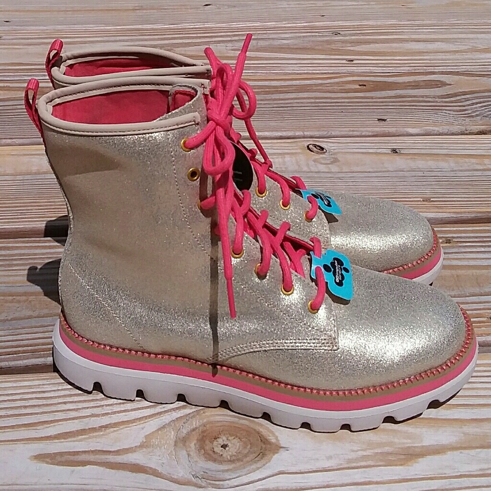 NEW WITH TAGS SKETCHER GOLD METALLIC ANKLE BOOTS